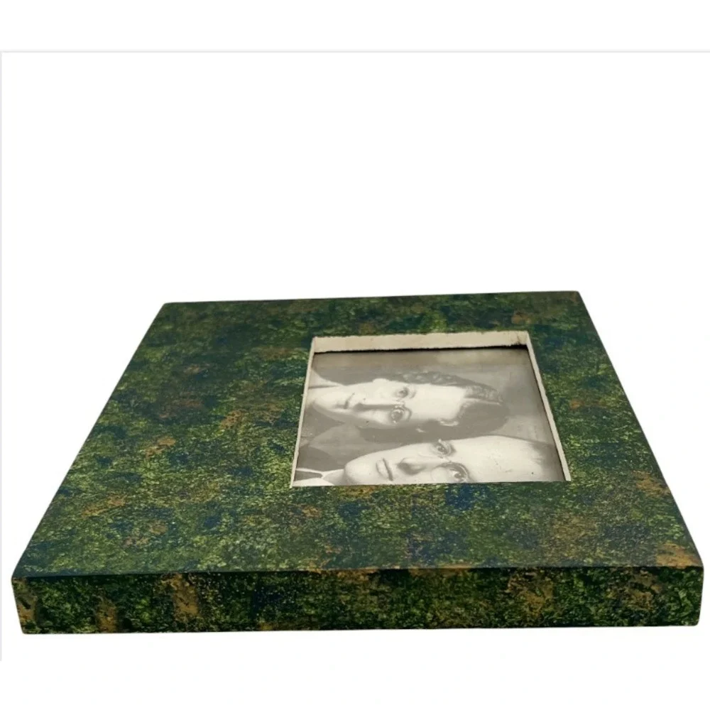 Danielson Designs Hand-Painted Frame Signed Didi Parkin 1996 Green Marbled
